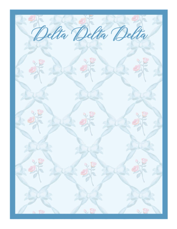 Tri Delta Floral Notepad