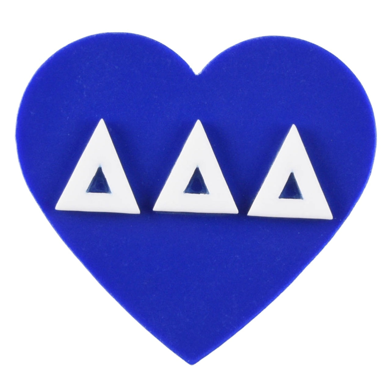 Tri Delta Acrylic Heart Pin