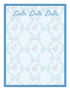 Tri Delta Floral Notepad