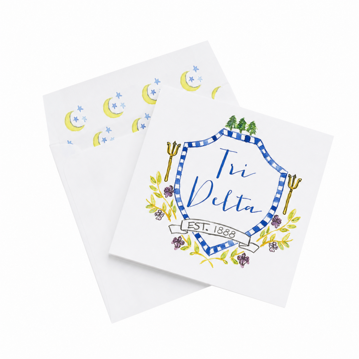 Sorority MOTIF Greeting Card with Liner