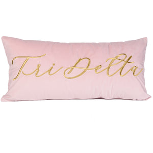 Tri-Delta VINTAGE VEGAS Embroidered Lumbar Pillow