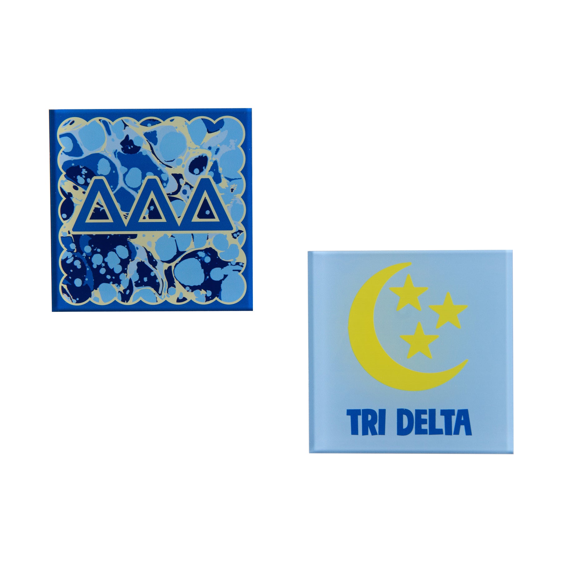 Sorority Reversible Acrylic Marbled Coaster