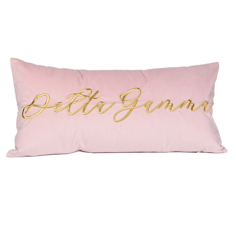 Delta Gamma VINTAGE VEGAS Embroidered Lumbar Pillow