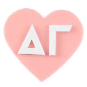 Delta Gamma Acrylic Heart Pin