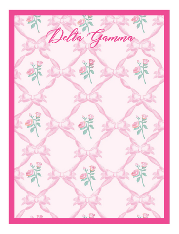 Delta Gamma Floral Notepad