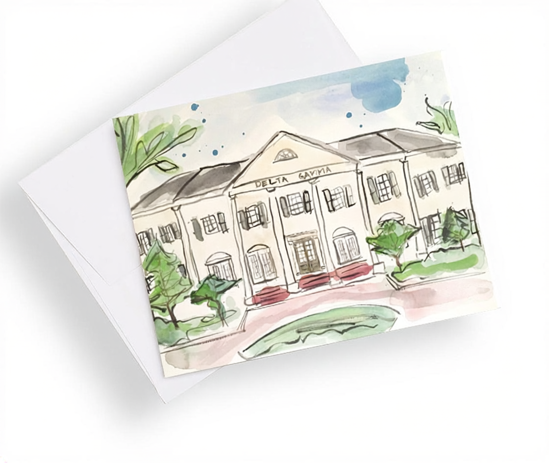 Mississippi State University Sorority House Notecards