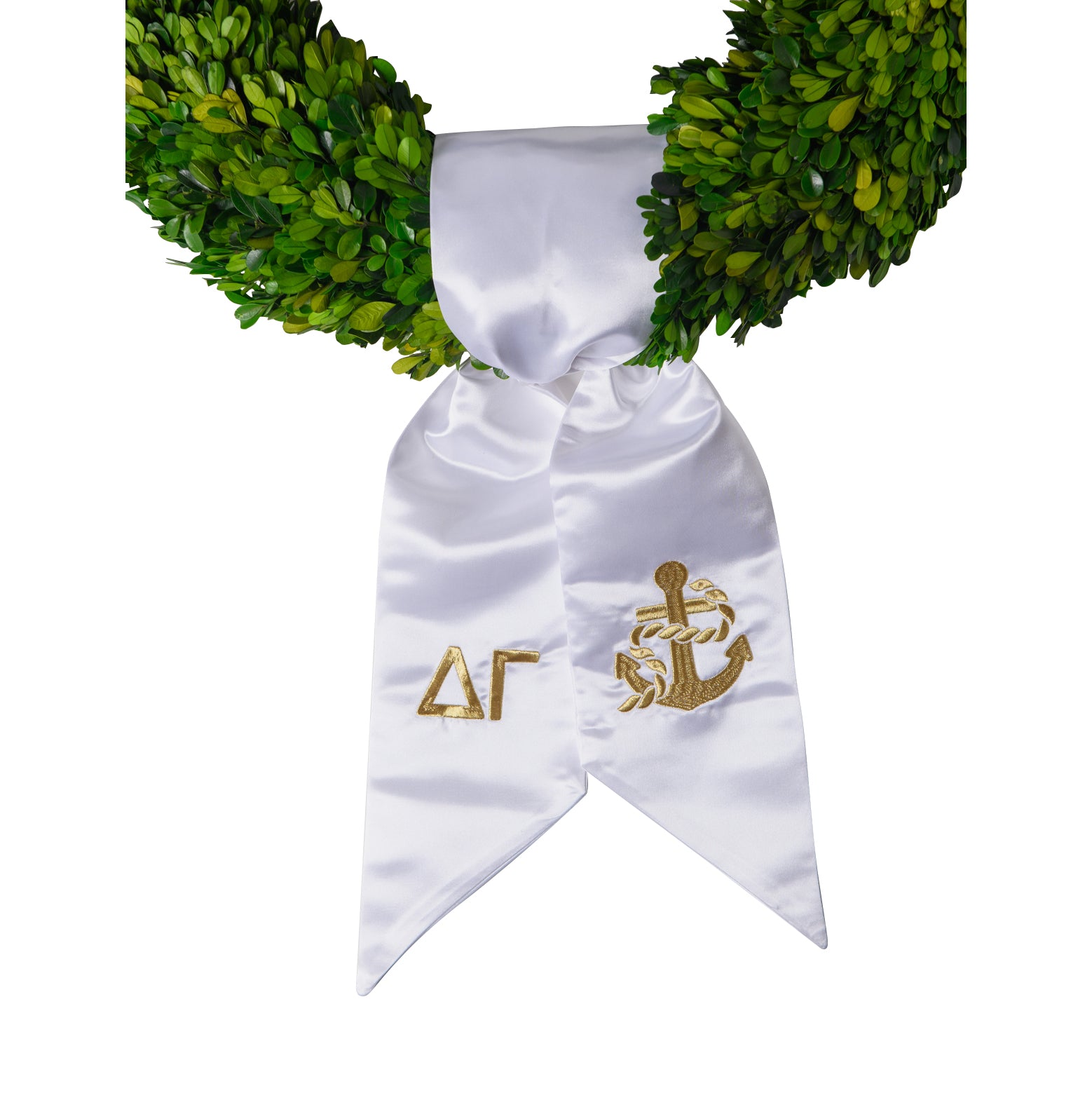 Sorority Satin Embroidered Wreath Sash
