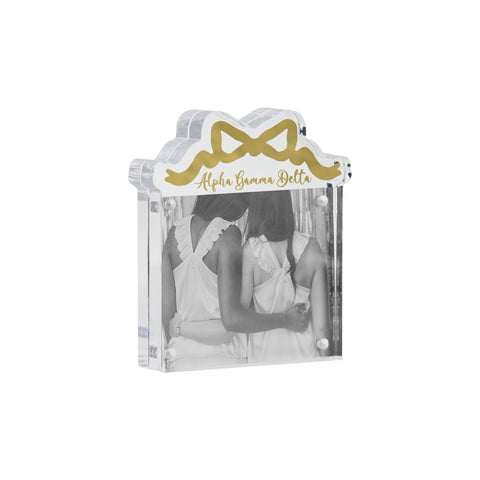 Alpha Gamma Delta Acrylic Bow Frame