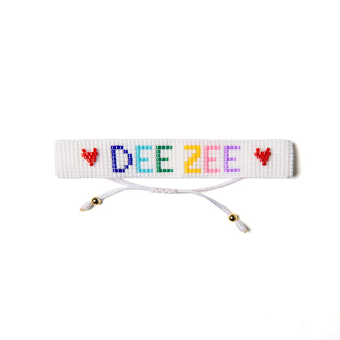 DEE ZEE Rainbow Heart Beaded Bracelet