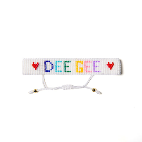 DEE GEE Rainbow Heart Beaded Bracelet