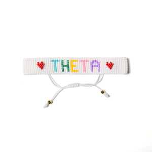 THETA Rainbow Heart Beaded Bracelet