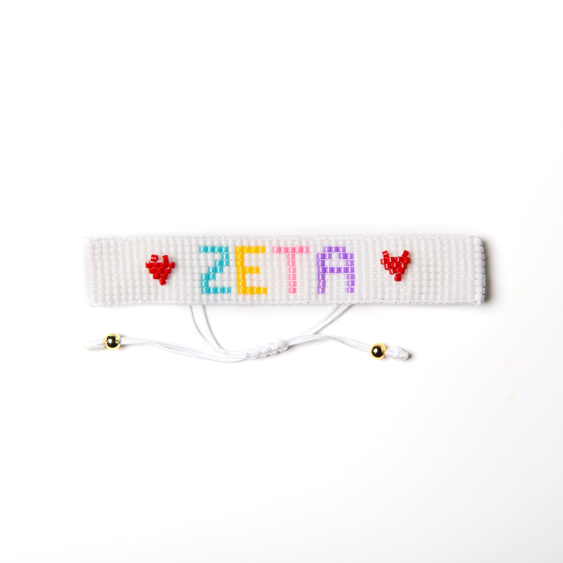 ZETA Rainbow Heart Beaded Bracelet