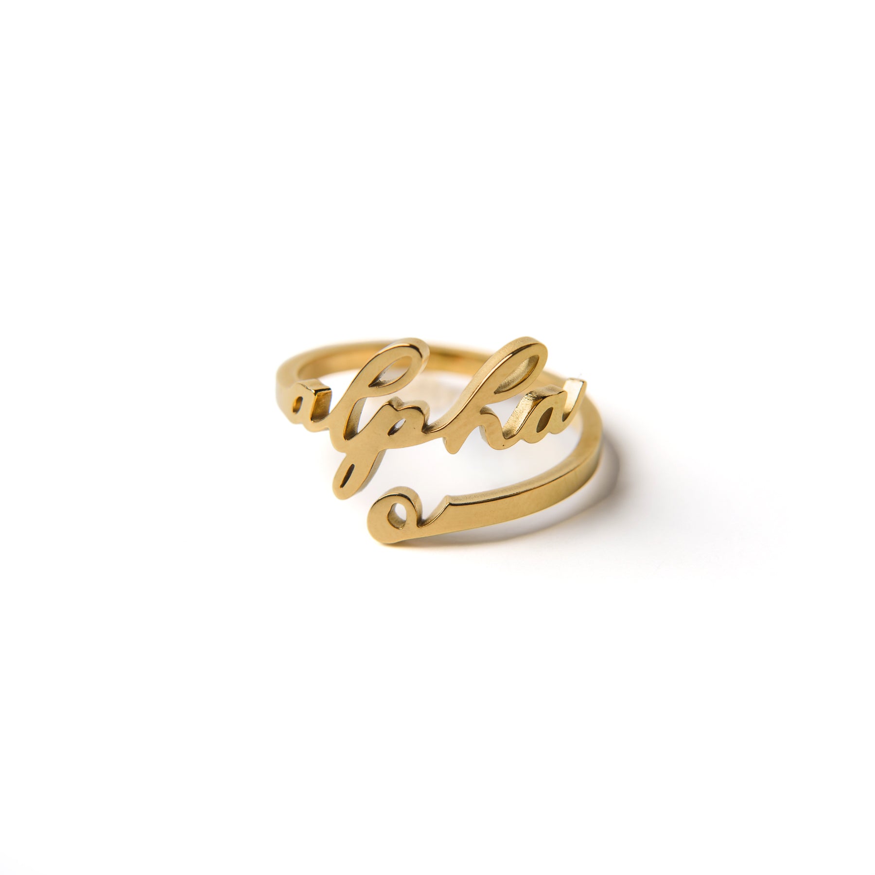 Romantic Script Adjustable Ring