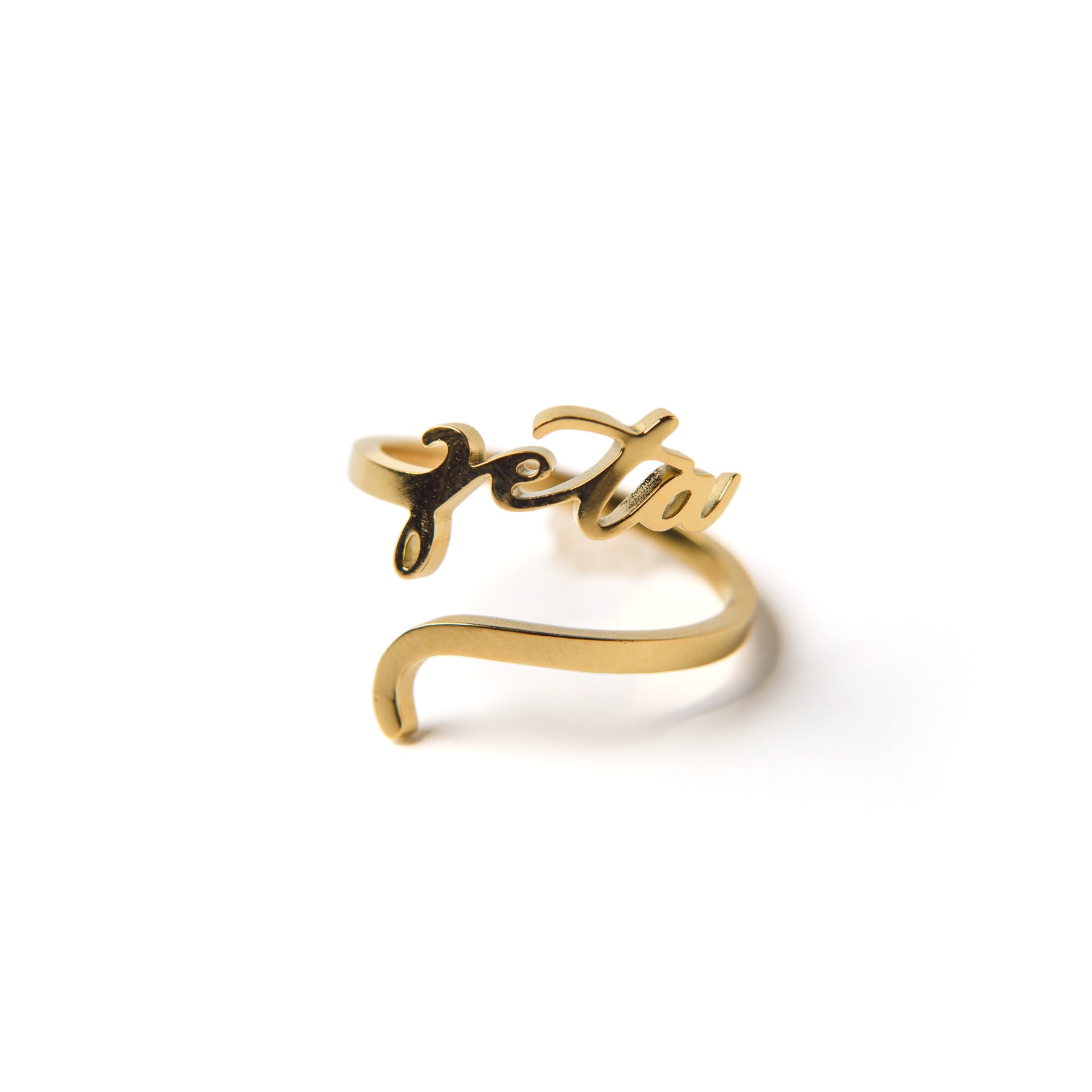 Romantic Script Adjustable Ring