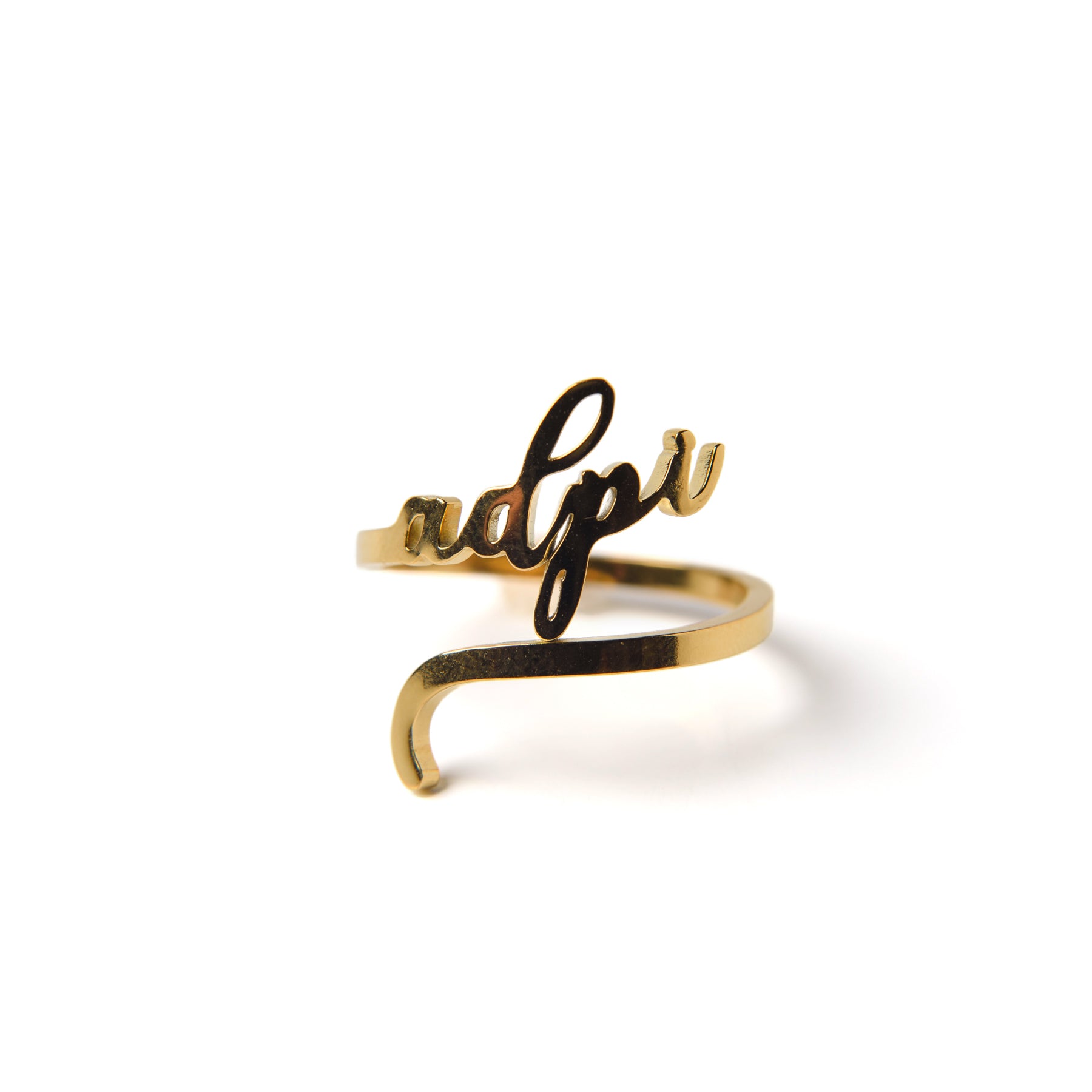 Romantic Script Adjustable Ring