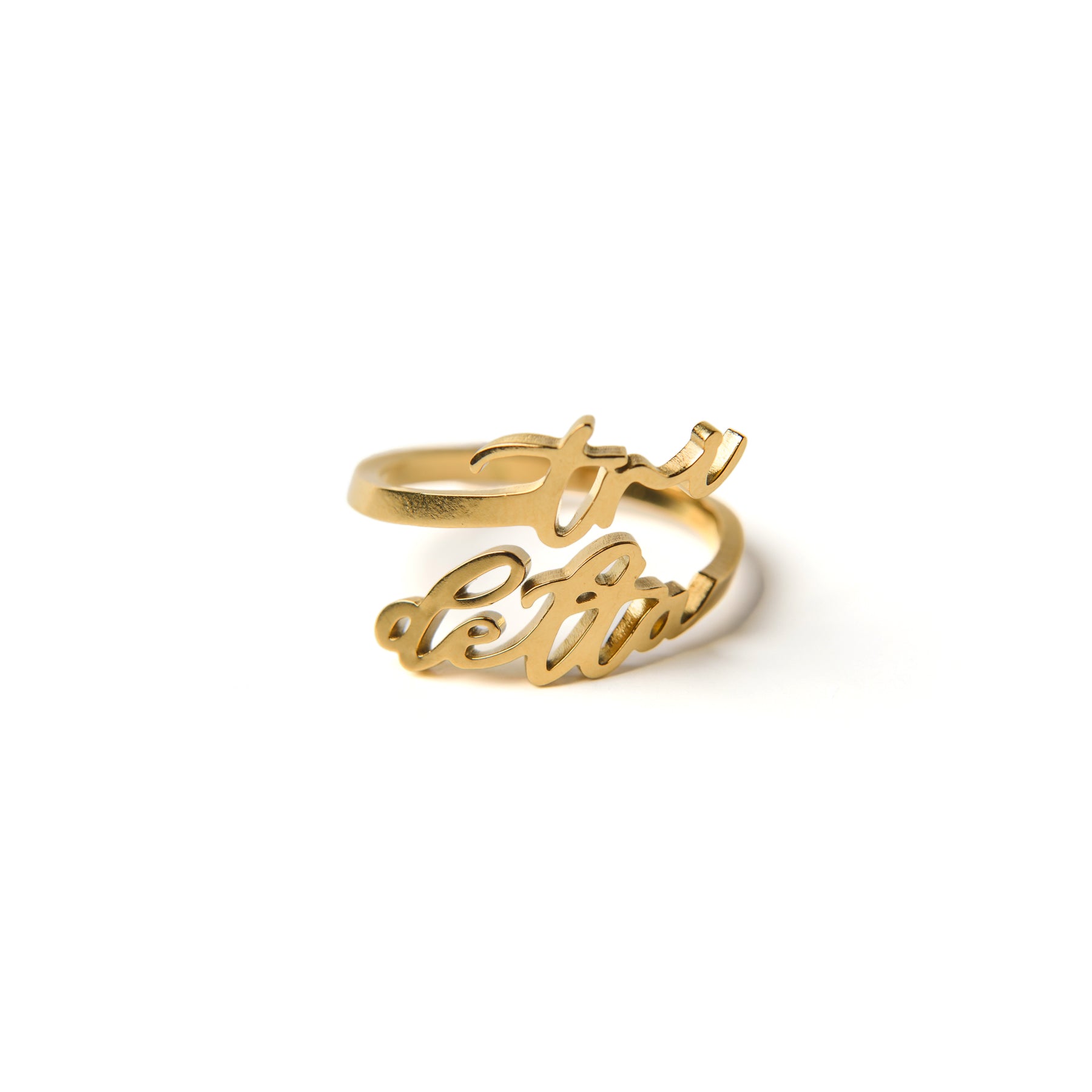 Romantic Script Adjustable Ring