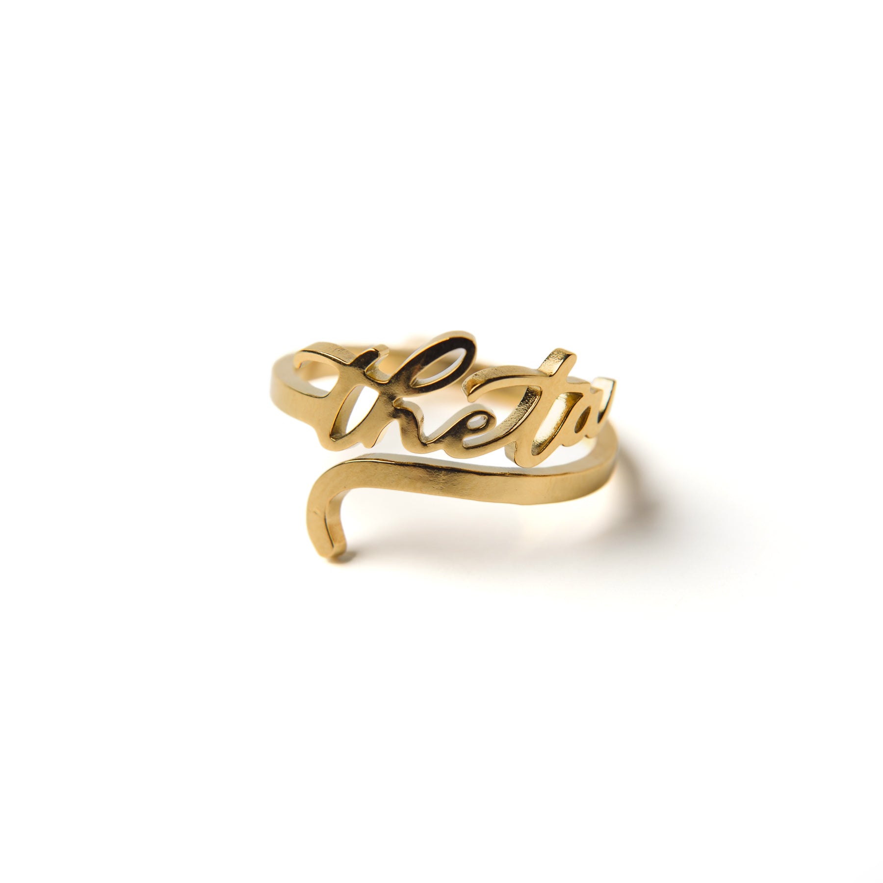 Romantic Script Adjustable Ring