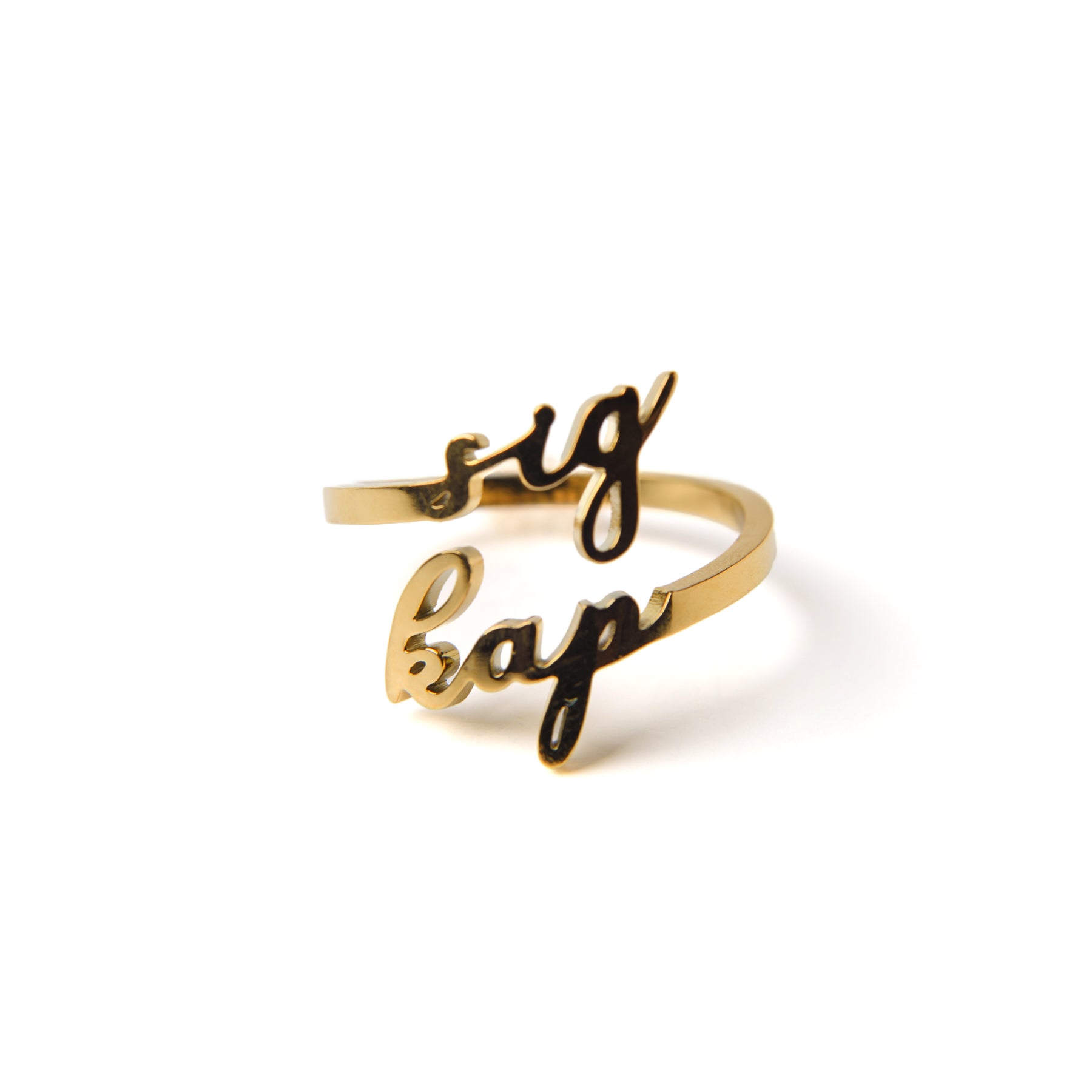 Romantic Script Adjustable Ring