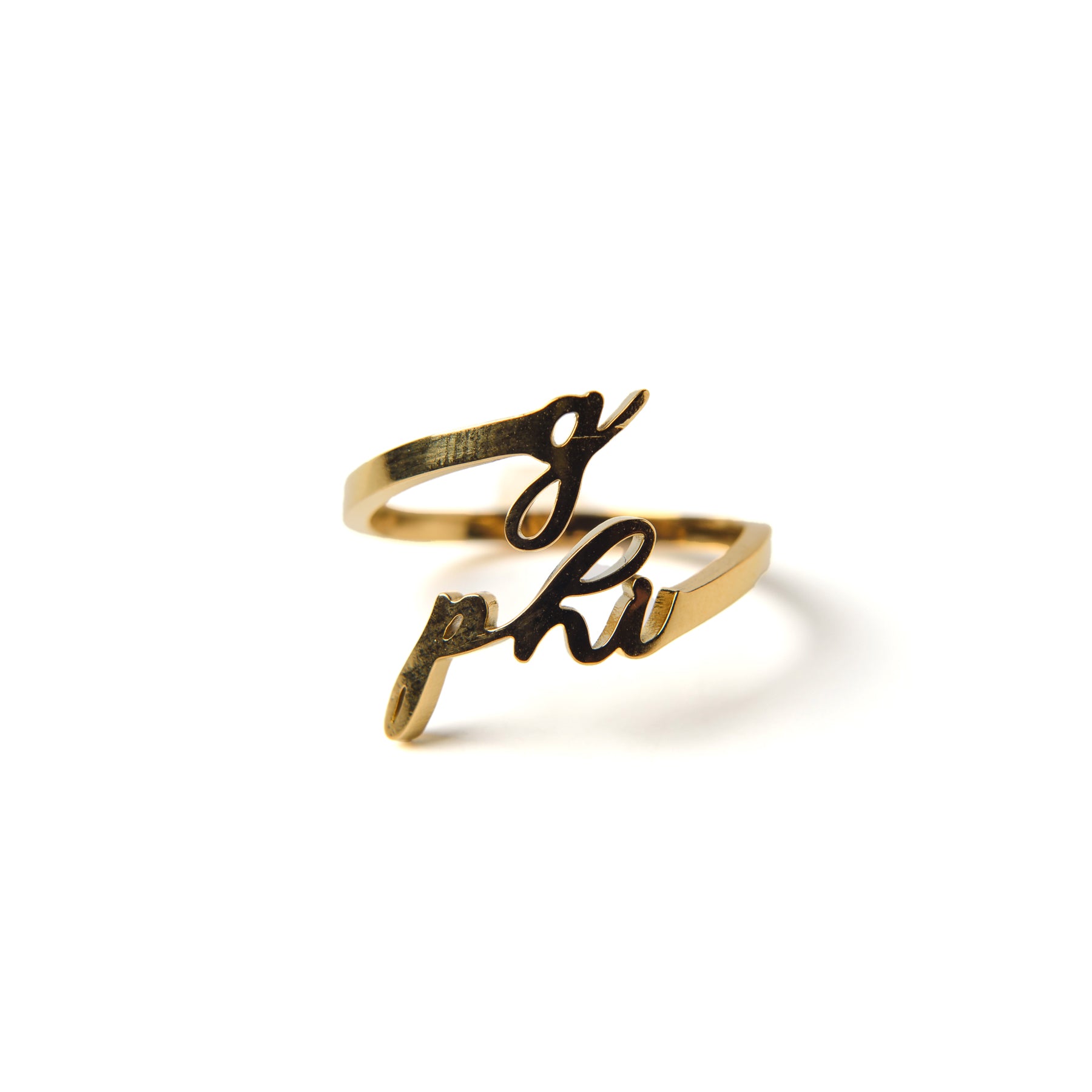 Romantic Script Adjustable Ring