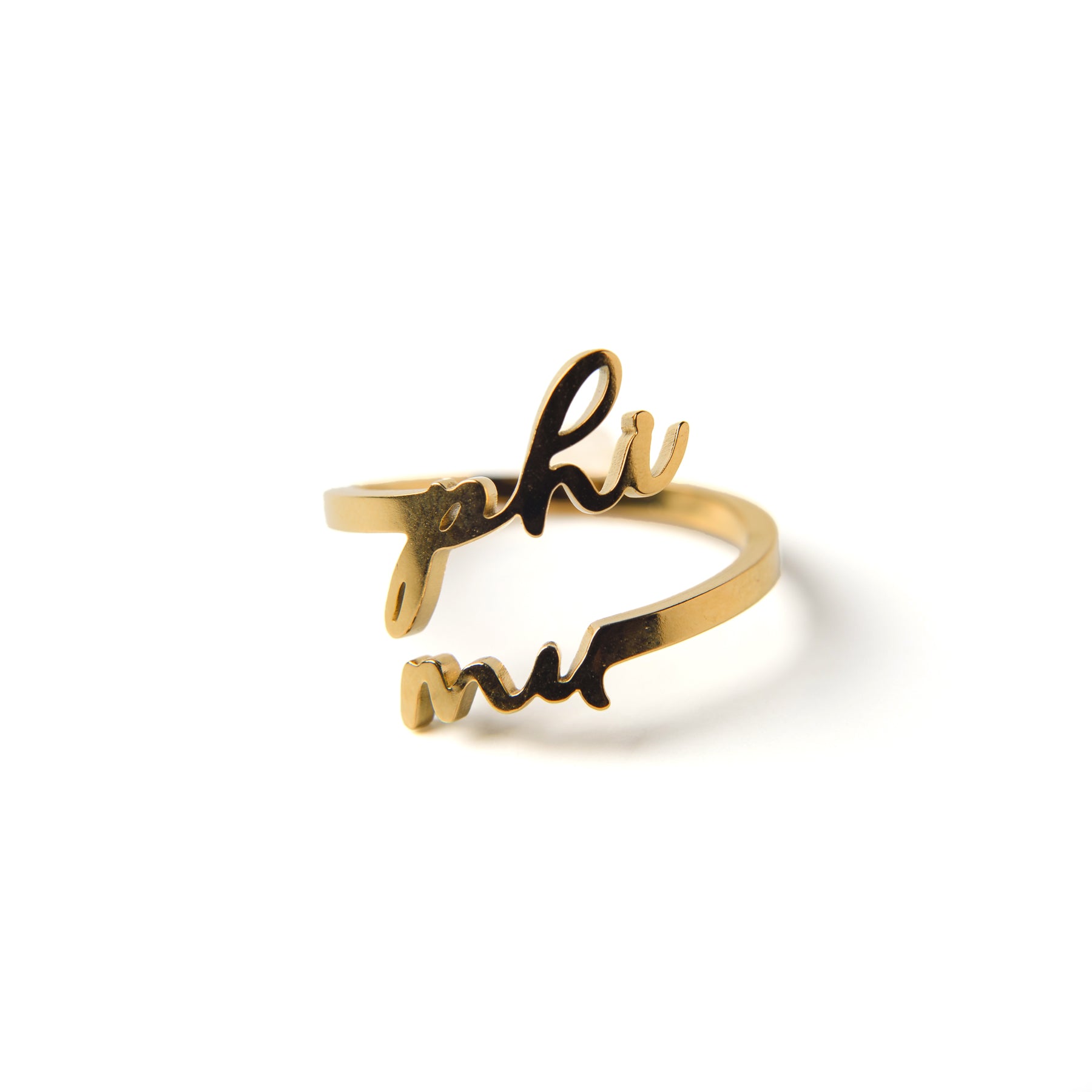 Romantic Script Adjustable Ring