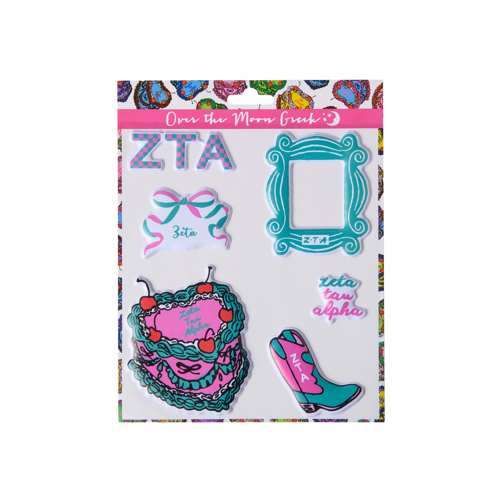 Zeta Tau Alpha Puffy Sticker Sheet