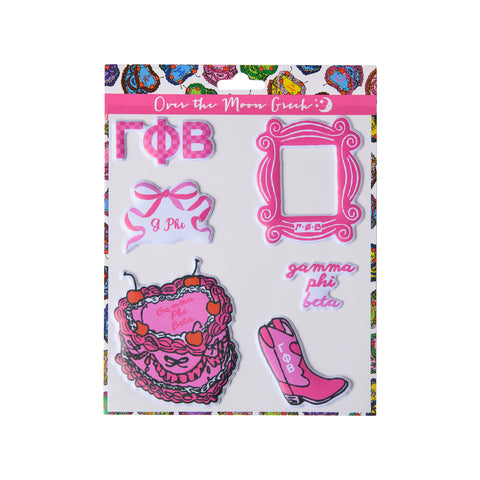 Gamma Phi Beta Puffy Sticker Sheet
