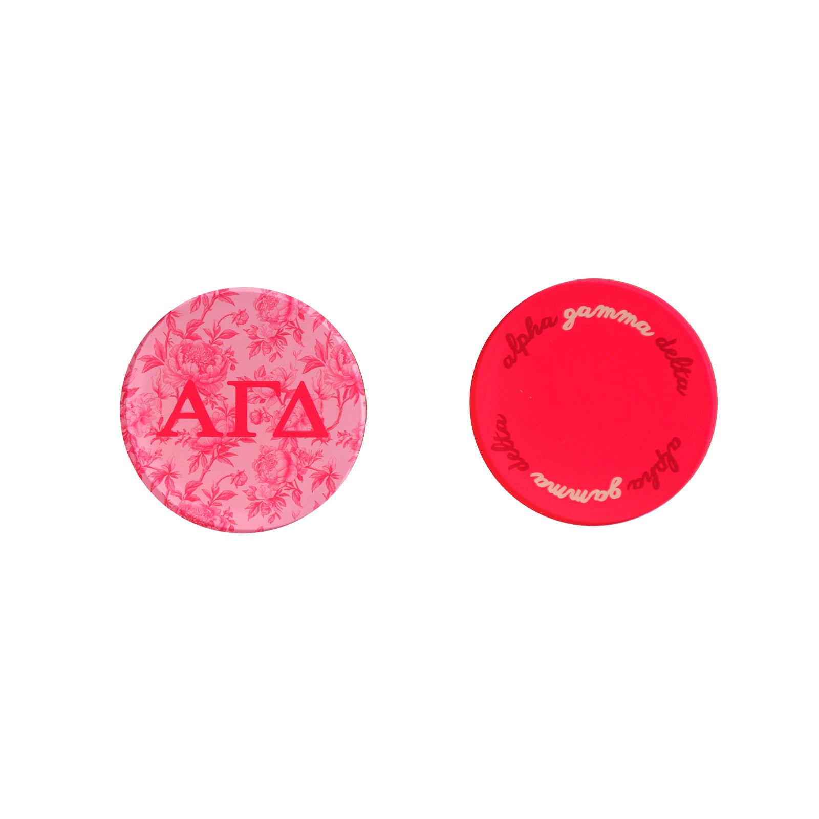 Sorority Reversible Sided Acrylic Floral Coaster