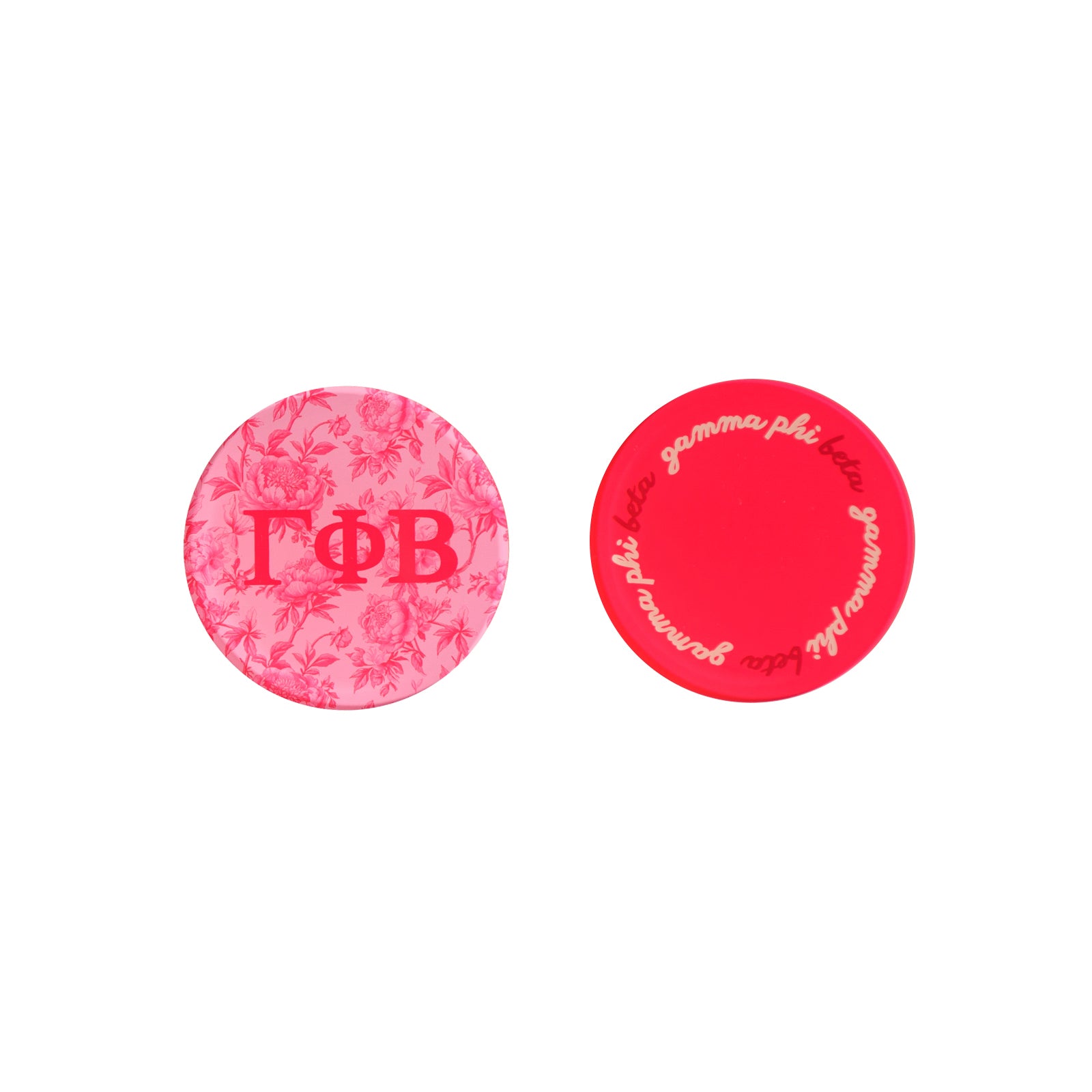 Sorority Reversible Sided Acrylic Floral Coaster