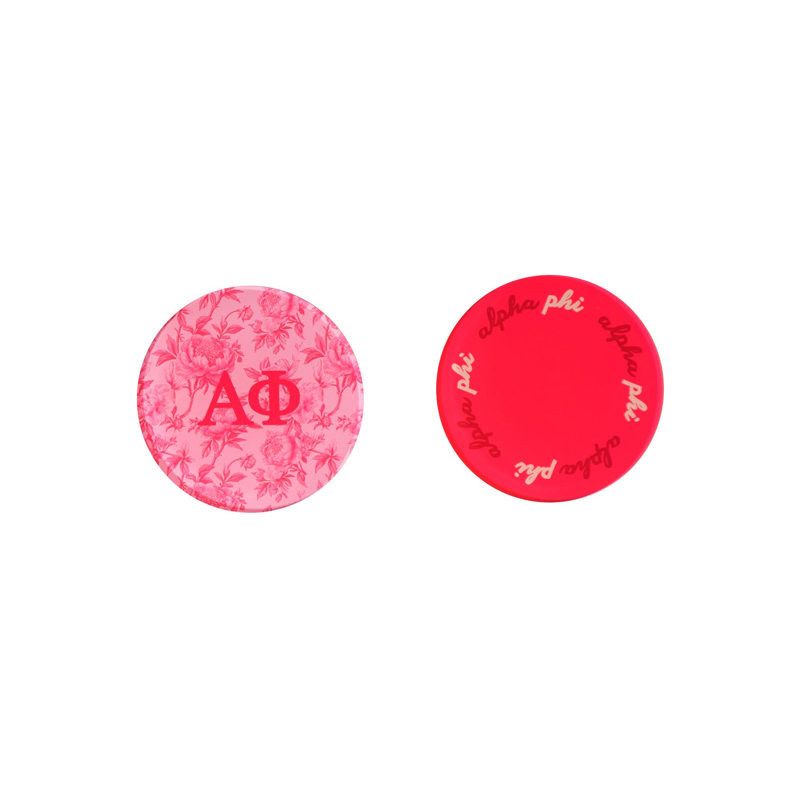 Sorority Reversible Sided Acrylic Floral Coaster