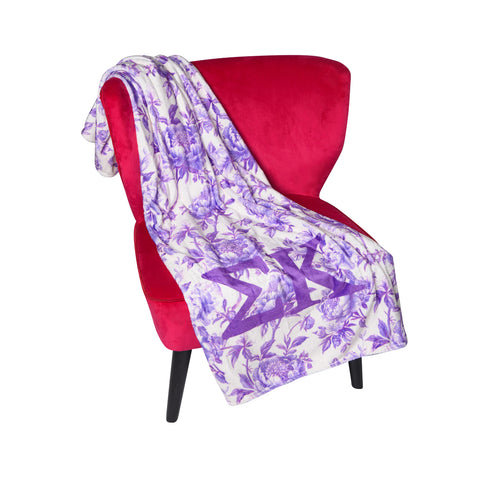 Sigma Kappa Floral Minky Blanket