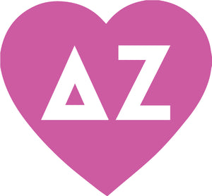 Delta Zeta Acrylic Heart Pin