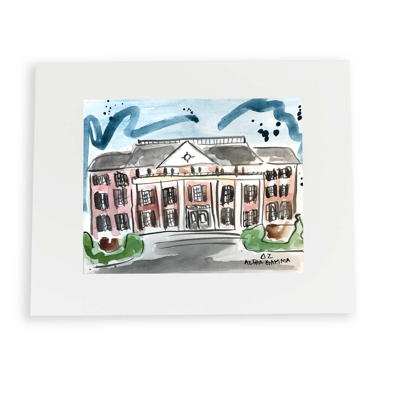 University of Alabama Sorority House Print