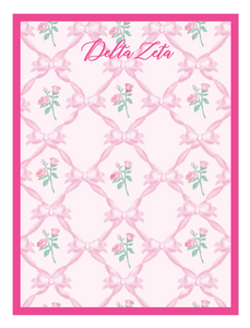 Delta Zeta Floral Notepad