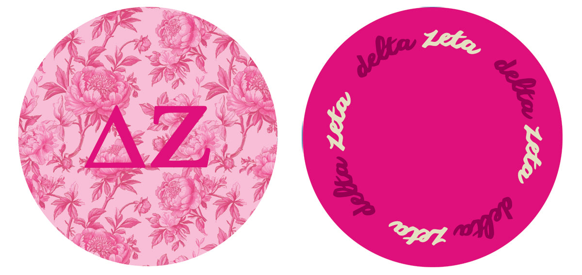 Sorority Reversible Sided Acrylic Floral Coaster