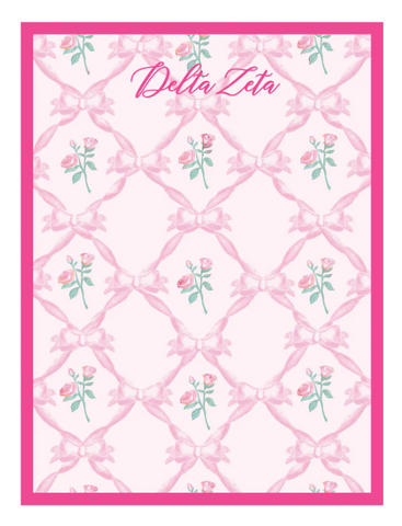 Delta Zeta Floral Notepad