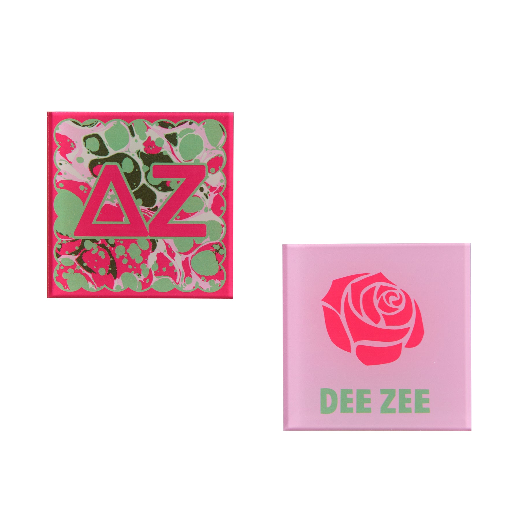 Sorority Reversible Acrylic Marbled Coaster