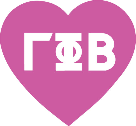 Gamma Phi Beta Acrylic Heart Pin