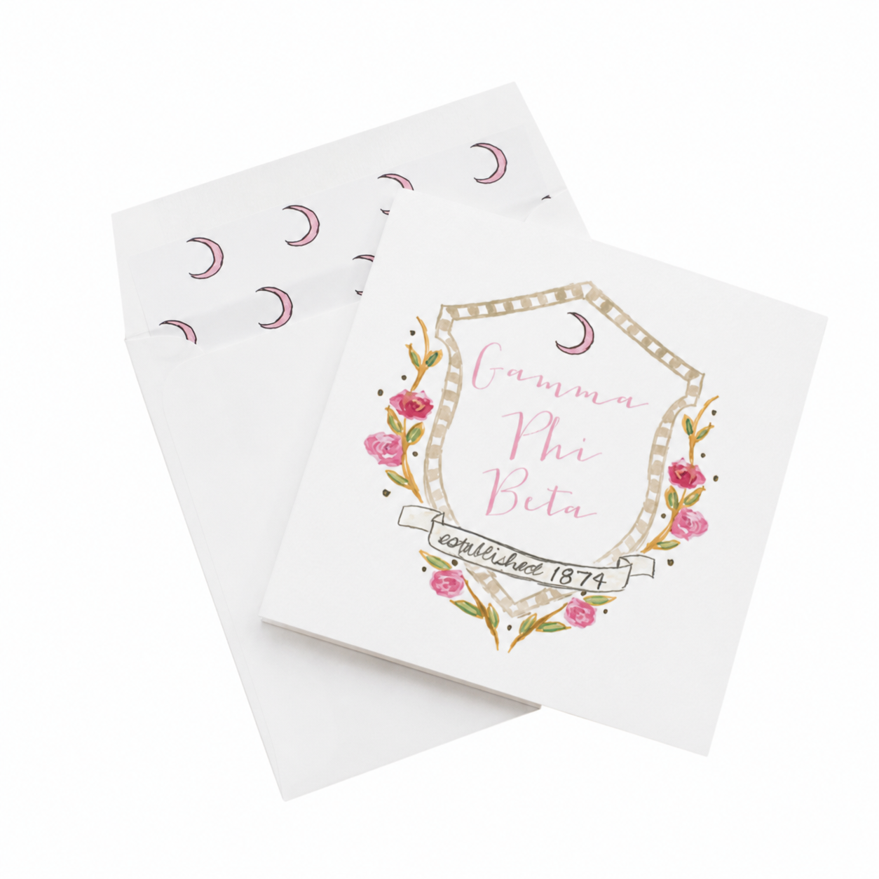Sorority MOTIF Greeting Card with Liner