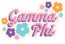 Gamma Phi FLOWER CHILD Floral Decal