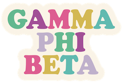 Gamma Phi Beta MULTICOLOR LETTER Decal