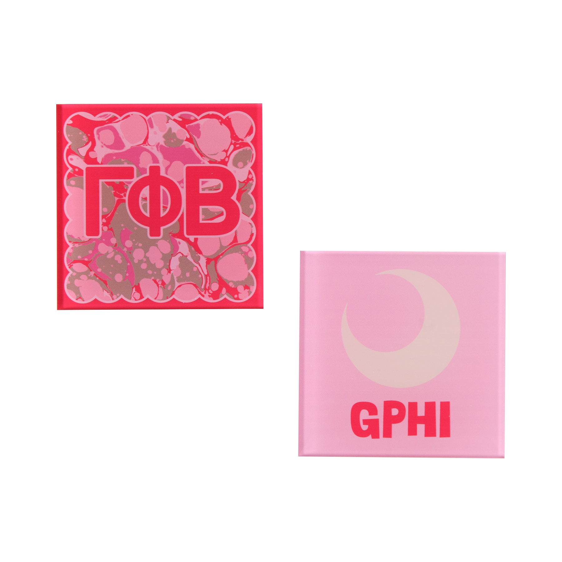 Sorority Reversible Acrylic Marbled Coaster