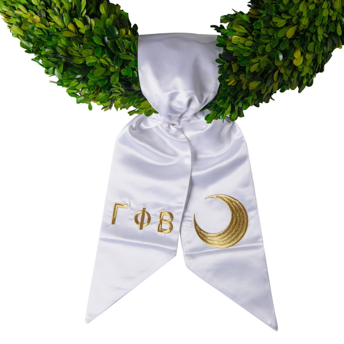 Sorority Satin Embroidered Wreath Sash