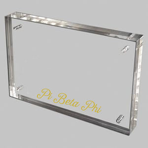 Pi Beta Phi Acrylic Frame with Gold Foil Lettering