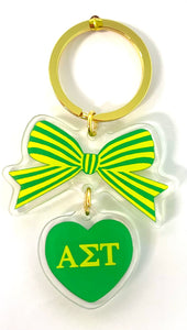 Alpha Sigma Tau BOW-DACIOUS Keychain