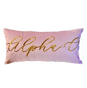Alpha O VINTAGE VEGAS Embroidered Lumbar Pillow