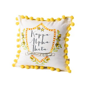 Kappa Alpha Theta Pom Pom Pillow