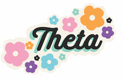 Theta FLOWER CHILD Floral Decal
