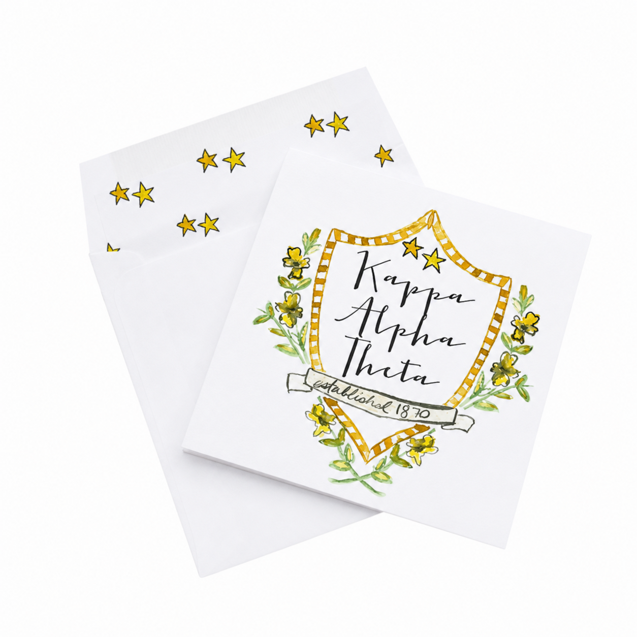 Sorority MOTIF Greeting Card with Liner