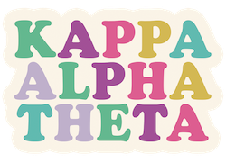 Kappa Alpha Theta MULTICOLOR LETTER Decal