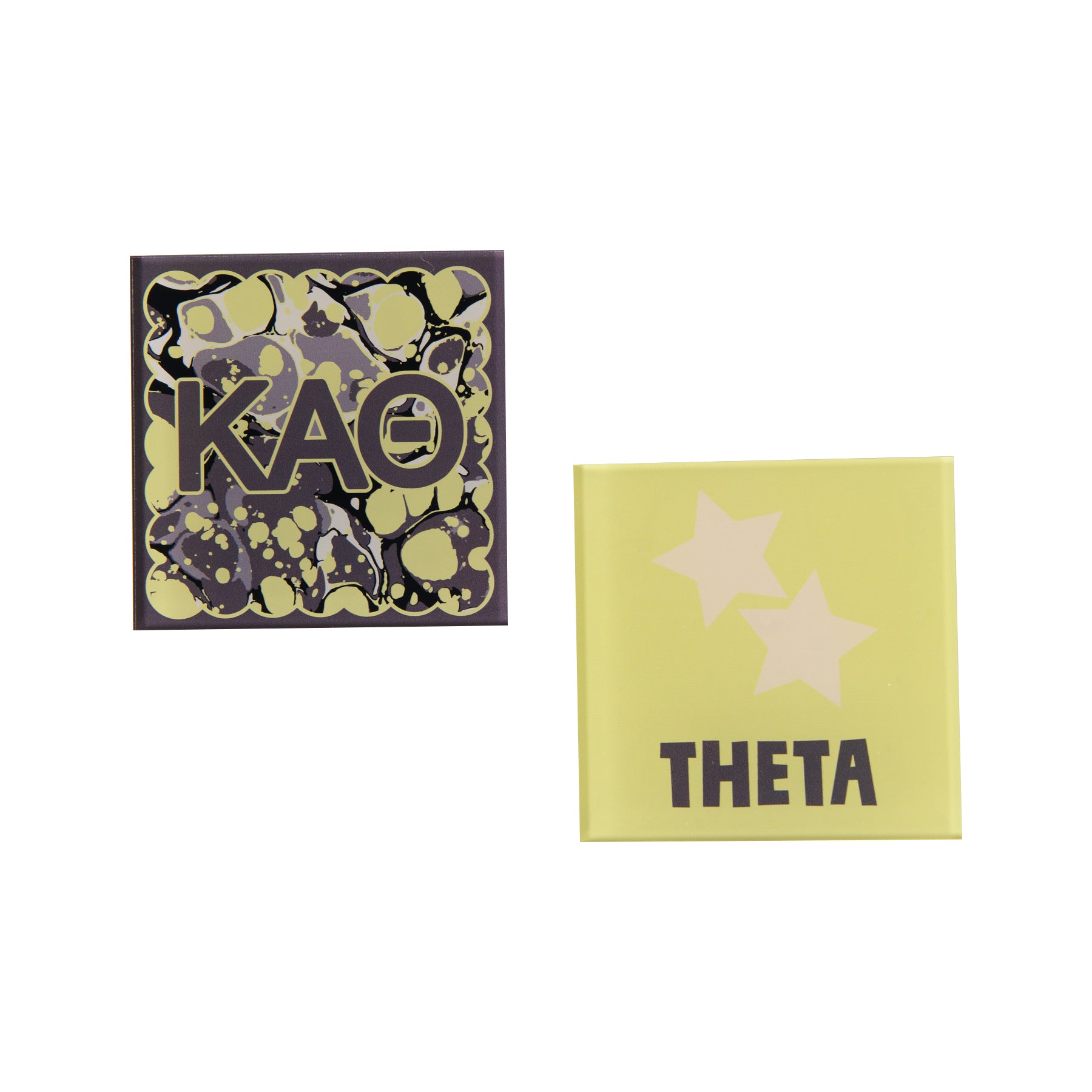 Sorority Reversible Acrylic Marbled Coaster